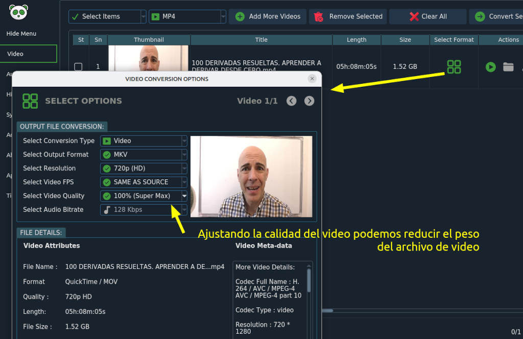 Convertidor de videos en Linux