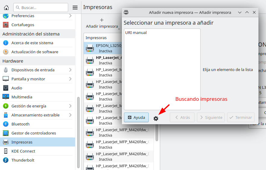 Instalar la impresora EPSON TM-81 en Linux