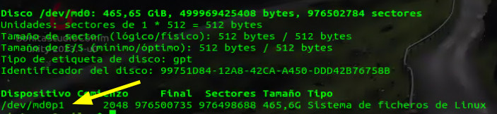 Visualizar discos RAID en Linux