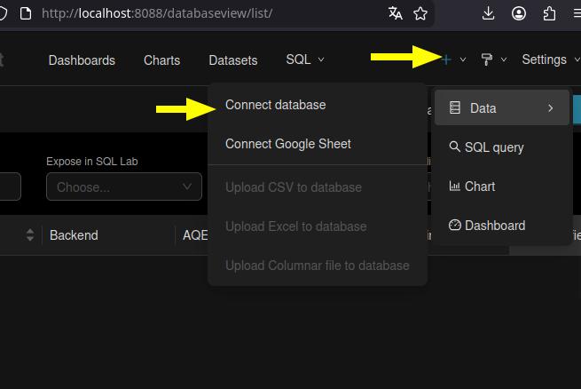 Conectar a Apache Superset con MySQL