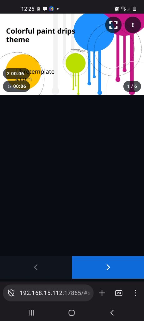 Controlar ó manejar diapositivas desde el teléfono celular